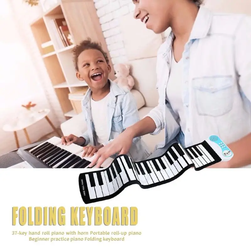 Portable 37 Keys Keyboard Piano Silicone Flexible Roll Up Piano Foldable Keyboard Piano without Battery Musical Instrument
Portable 37 Keys Keyboard Piano Silicone Flexible Roll Up Piano Foldable Keyboard Piano without Battery Musical Instrument