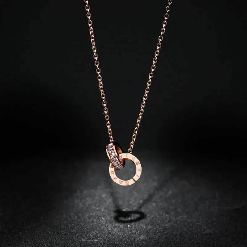 Classic Design Famous Brand Roman numerals Pendant Necklace For Woman Titanium Steel Woman Necklace Luxury Jewelry Female Top Qu
Classic Design Famous Brand Roman numerals Pendant Necklace For Woman Titanium Steel Woman Necklace Luxury Jewelry Female Top Qu