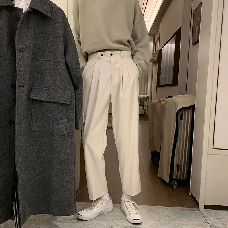 Men's Small Trousers Spring and Summer New Korean Style Nine-point Casual Trousers Straight Loose Wide-leg Suit Pants Men
Men's Small Trousers Spring and Summer New Korean Style Nine-point Casual Trousers Straight Loose Wide-leg Suit Pants Men