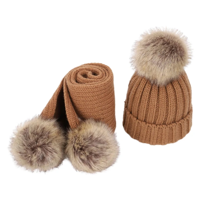 2pcs Children Knitted Beanie Hat Scarf Set Infant Baby Fake Ball Pom Pom Cap F3MF
2pcs Children Knitted Beanie Hat Scarf Set Infant Baby Fake Ball Pom Pom Cap F3MF