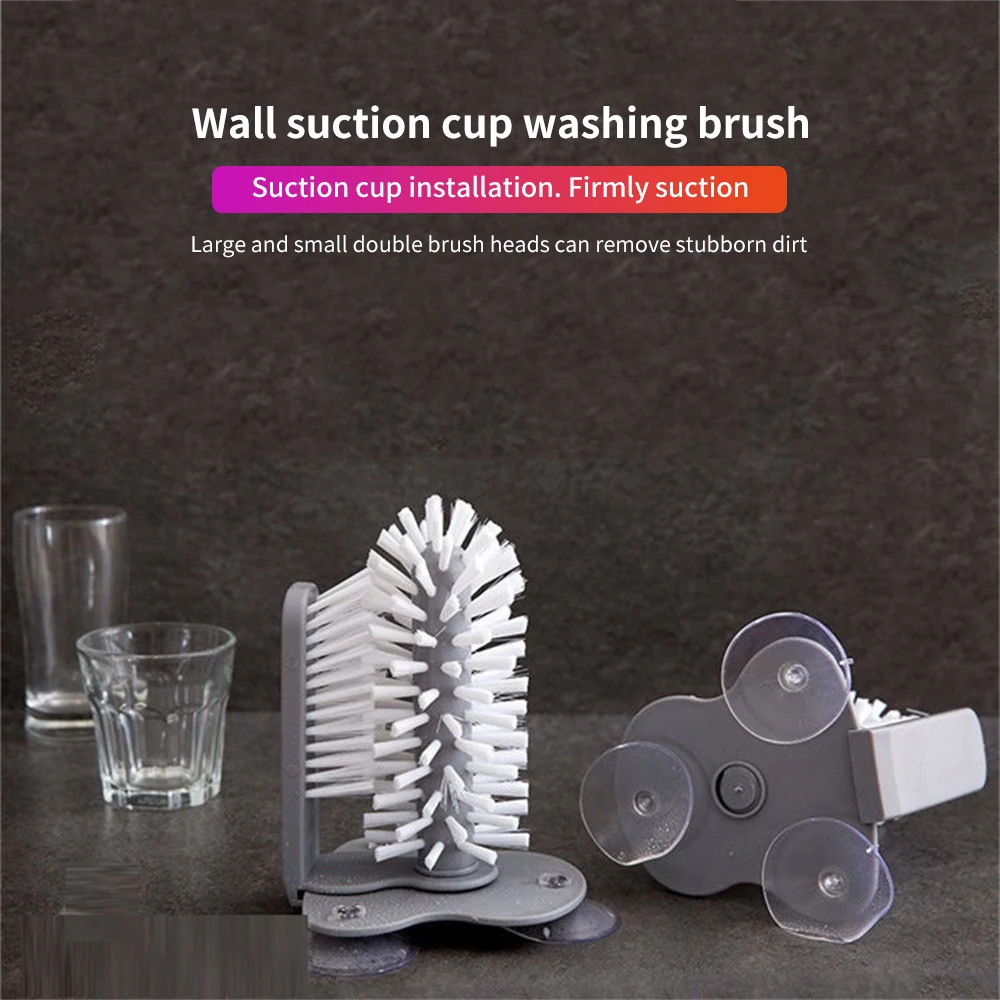 Suction Glass Washer Cup with Double Sided Bristle Brush Standing Bottle Cup Cleaner for Bar Kitchen Sink Washing Cleaning Tools
Suction Glass Washer Cup with Double Sided Bristle Brush Standing Bottle Cup Cleaner for Bar Kitchen Sink Washing Cleaning Tools