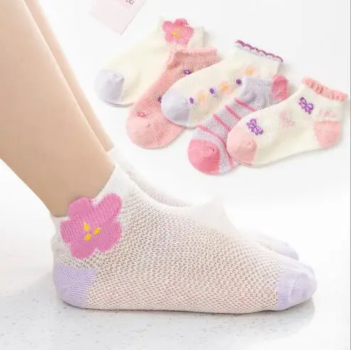 5Pairs/lot Children's socks spring and autumn new mesh thin boat socks summer girls bowknot combed cotton baby socks
5Pairs/lot Children's socks spring and autumn new mesh thin boat socks summer girls bowknot combed cotton baby socks