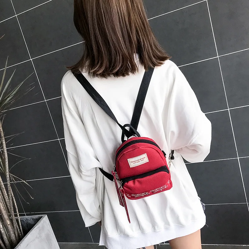 Backpack Women Oxford Waterproof 2021 Fashion Brand Letter Small Square Bags High Quality For Teenager Girls Mini Bag | Багаж и сумки