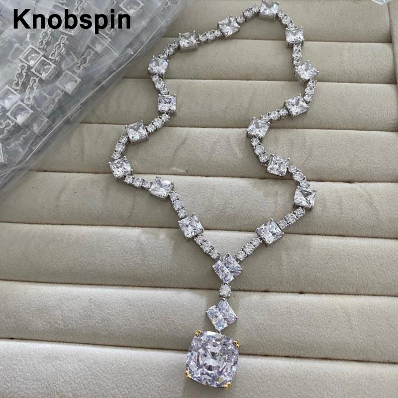 Knobspin Sparkling Yellow White 5A Zircon Charms Square Pendant Necklaces Wedding Engagement Fine Jewelry For Woman Party Gift
Knobspin Sparkling Yellow White 5A Zircon Charms Square Pendant Necklaces Wedding Engagement Fine Jewelry For Woman Party Gift
