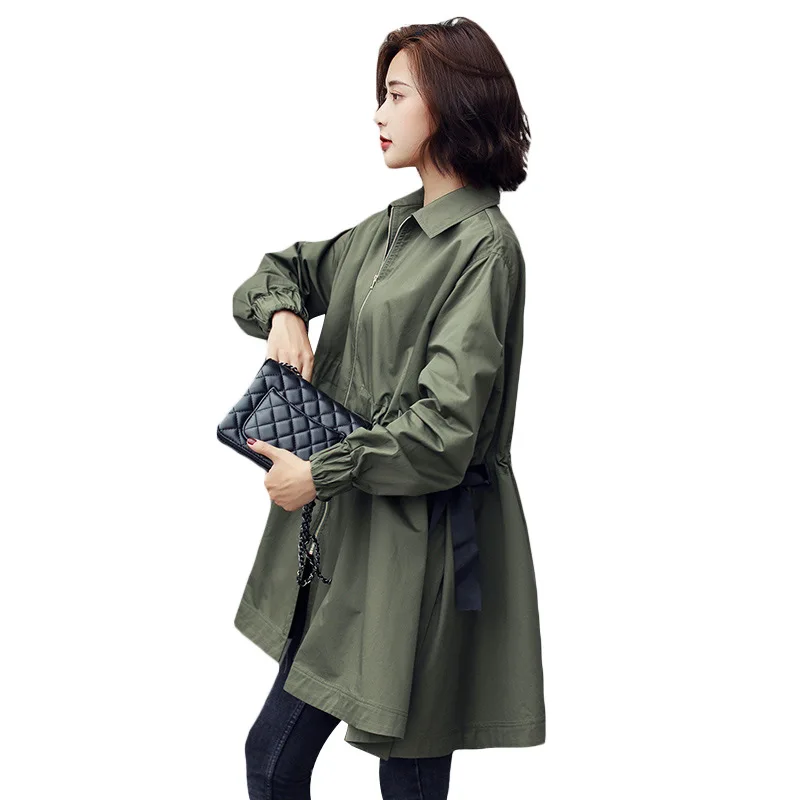 Women's Autumn Coat Solid Women's Windbreaker Casual Women's Long Trench Coat Bow Folds Zipper Split Women's Windbreaker 2021
Women's Autumn Coat Solid Women's Windbreaker Casual Women's Long Trench Coat Bow Folds Zipper Split Women's Windbreaker 2021