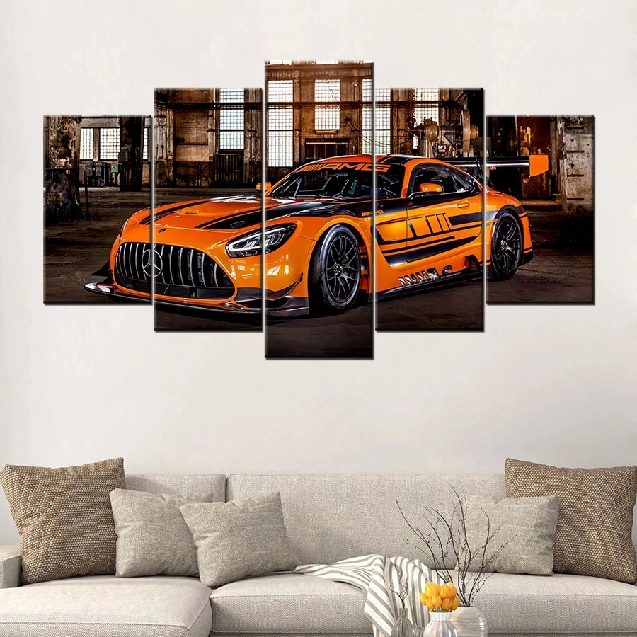 Canvas Poster 5pcs Painting Wall Art AMG GT3 Supercar Picture HD Prints Modular Modern Frame For Living Room Home Decoration
Canvas Poster 5pcs Painting Wall Art AMG GT3 Supercar Picture HD Prints Modular Modern Frame For Living Room Home Decoration