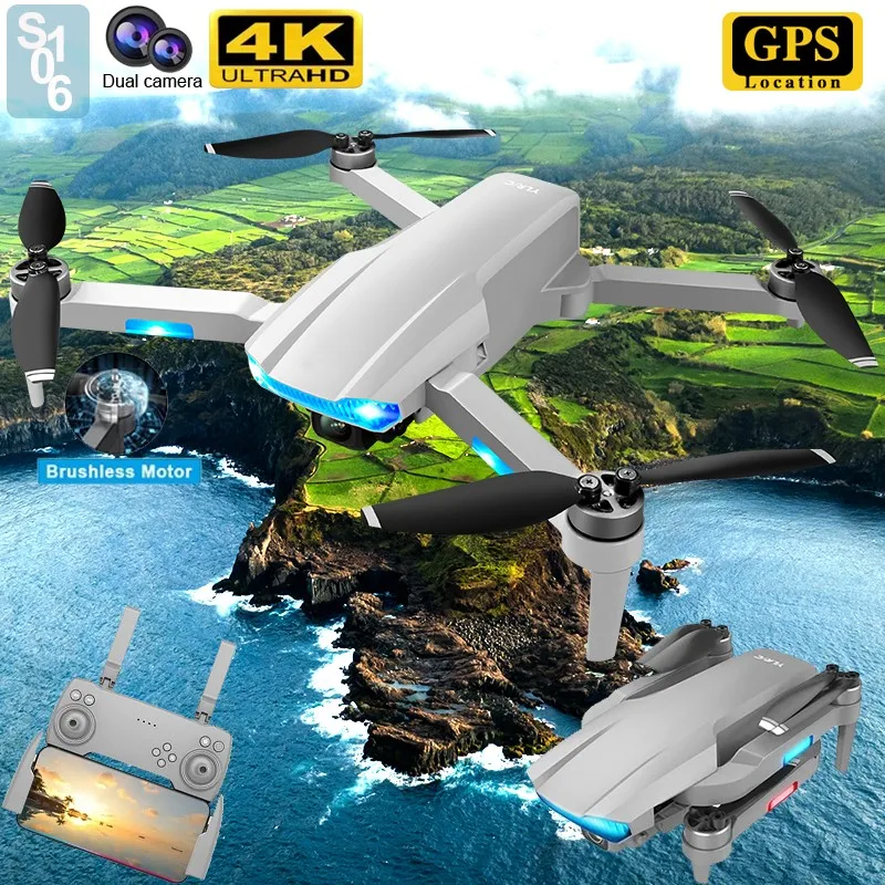 NEW S106 Drone 4K HD Dual Camera 5G WIFI FPV RC Quadcopter Professional dron Brushless Motor toys for boys Flying distance 1200M
NEW S106 Drone 4K HD Dual Camera 5G WIFI FPV RC Quadcopter Professional dron Brushless Motor toys for boys Flying distance 1200M