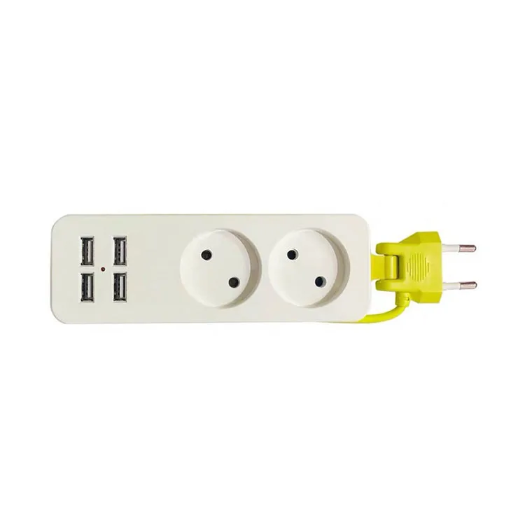 Power strip with 4usb mobile phone charger, German European standard power strip, 2AC socket power strip, round plug, European p
Power strip with 4usb mobile phone charger, German European standard power strip, 2AC socket power strip, round plug, European p