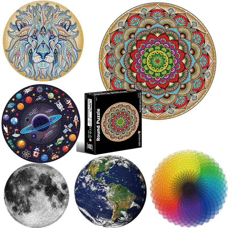 New 1000 pcs/set Colorful Round Jigsaw Puzzle Paper Geometrical Photo Puzzle Adult Kids DIY Educational Reduce Stress Toy
New 1000 pcs/set Colorful Round Jigsaw Puzzle Paper Geometrical Photo Puzzle Adult Kids DIY Educational Reduce Stress Toy