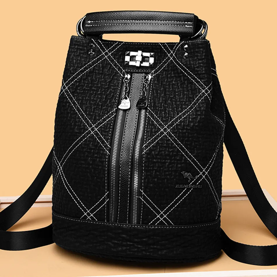 Genuine Brand Bagpack Women Designer Backpack Female Bookbag Soft Leather School Bags for Teenage Girls Travel Back Pack Sac
Genuine Brand Bagpack Women Designer Backpack Female Bookbag Soft Leather School Bags for Teenage Girls Travel Back Pack Sac