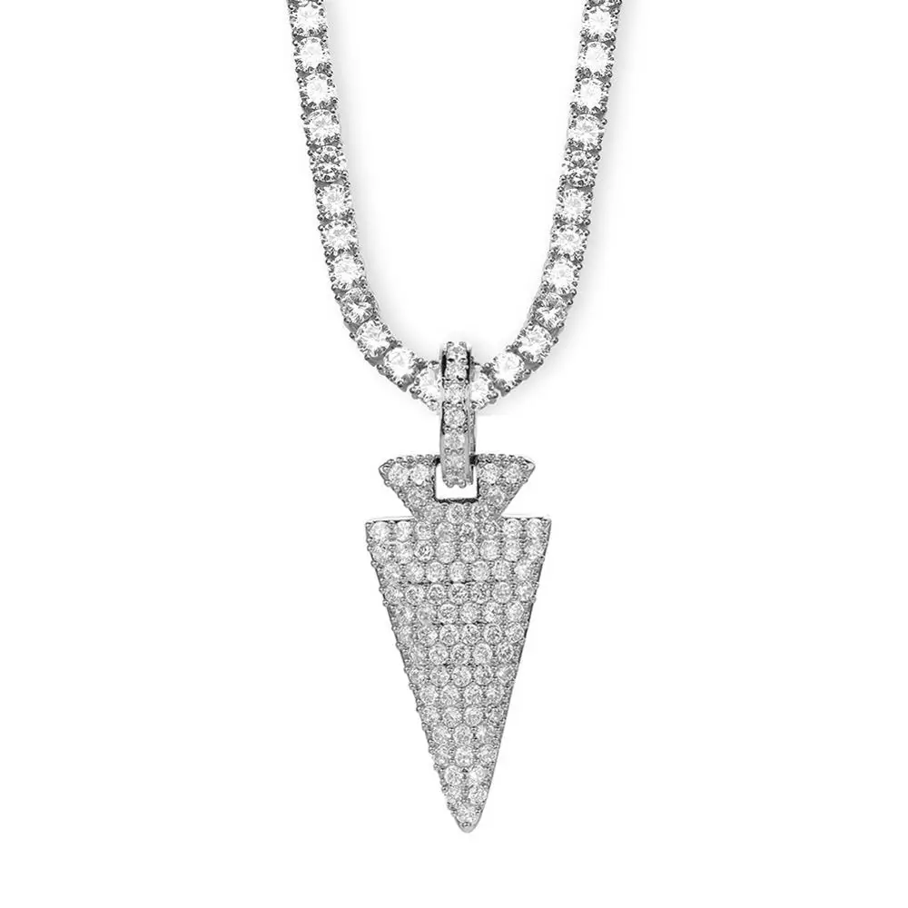 Bling Bling Micro Paved CZ Arrow Head Charm Iced Out Cubic Zircon Stone Geometric Triangle Pendent Necklace Hip Hop Jewelry
Bling Bling Micro Paved CZ Arrow Head Charm Iced Out Cubic Zircon Stone Geometric Triangle Pendent Necklace Hip Hop Jewelry