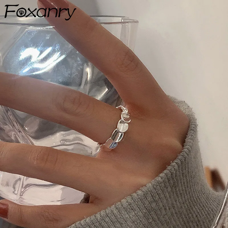 Foxanry 925 Sterling Silver Rings for Women New Trendy Elegant Charming Glossy Round Piece Birthday Party Jewelry Gift Wholesale
Foxanry 925 Sterling Silver Rings for Women New Trendy Elegant Charming Glossy Round Piece Birthday Party Jewelry Gift Wholesale