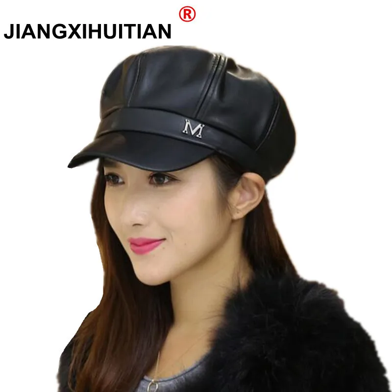 New Pu Leather Beret Hat Winter Hats for Women Men Painter Newsboy Cap Male Vintage Beret Female Black Boinas England Style Hat
New Pu Leather Beret Hat Winter Hats for Women Men Painter Newsboy Cap Male Vintage Beret Female Black Boinas England Style Hat