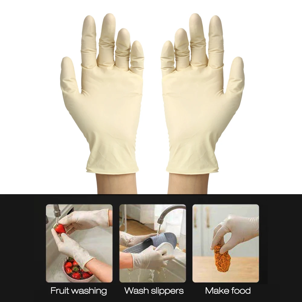 50 Pcs/Disposable Gloves Thick Powder-Free Rubber Latex Stretchy Gloves Sterile Food Safe Grade for Home Food Laboratory Use
50 Pcs/Disposable Gloves Thick Powder-Free Rubber Latex Stretchy Gloves Sterile Food Safe Grade for Home Food Laboratory Use