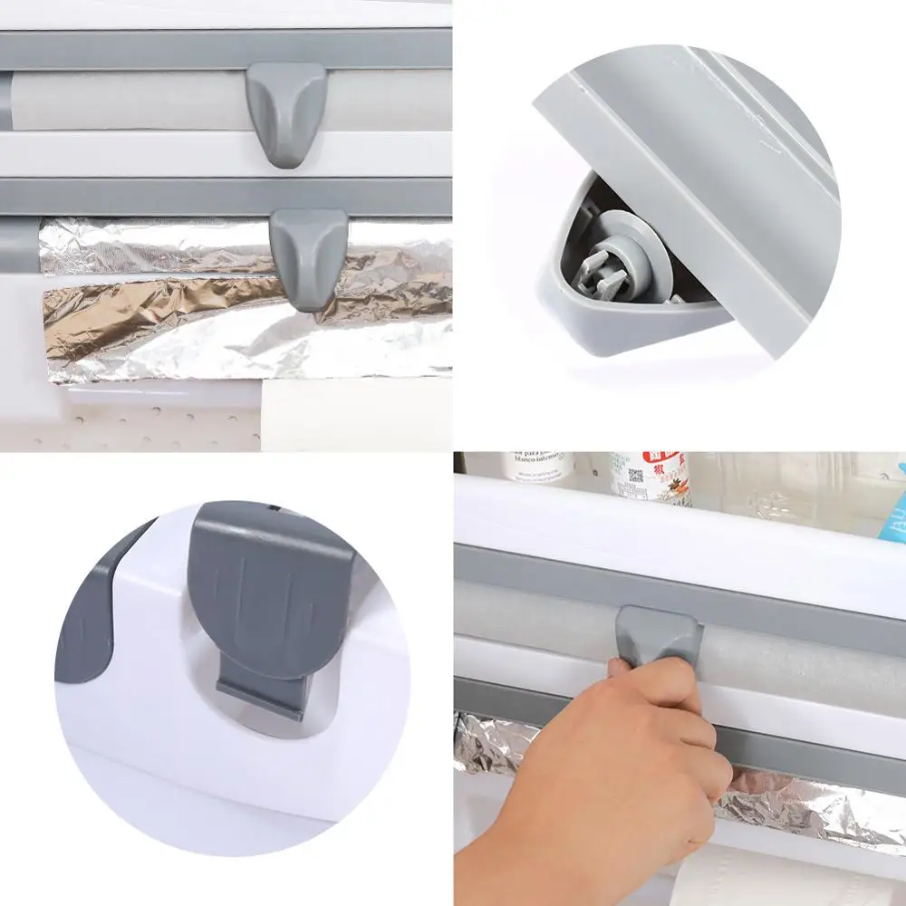 Punch-free Cling Film Cutter Wall-mounted Kitchen Paper Towel Tin Foil Holder Sliding Knife Type Dividing Box Storage Rack
Punch-free Cling Film Cutter Wall-mounted Kitchen Paper Towel Tin Foil Holder Sliding Knife Type Dividing Box Storage Rack