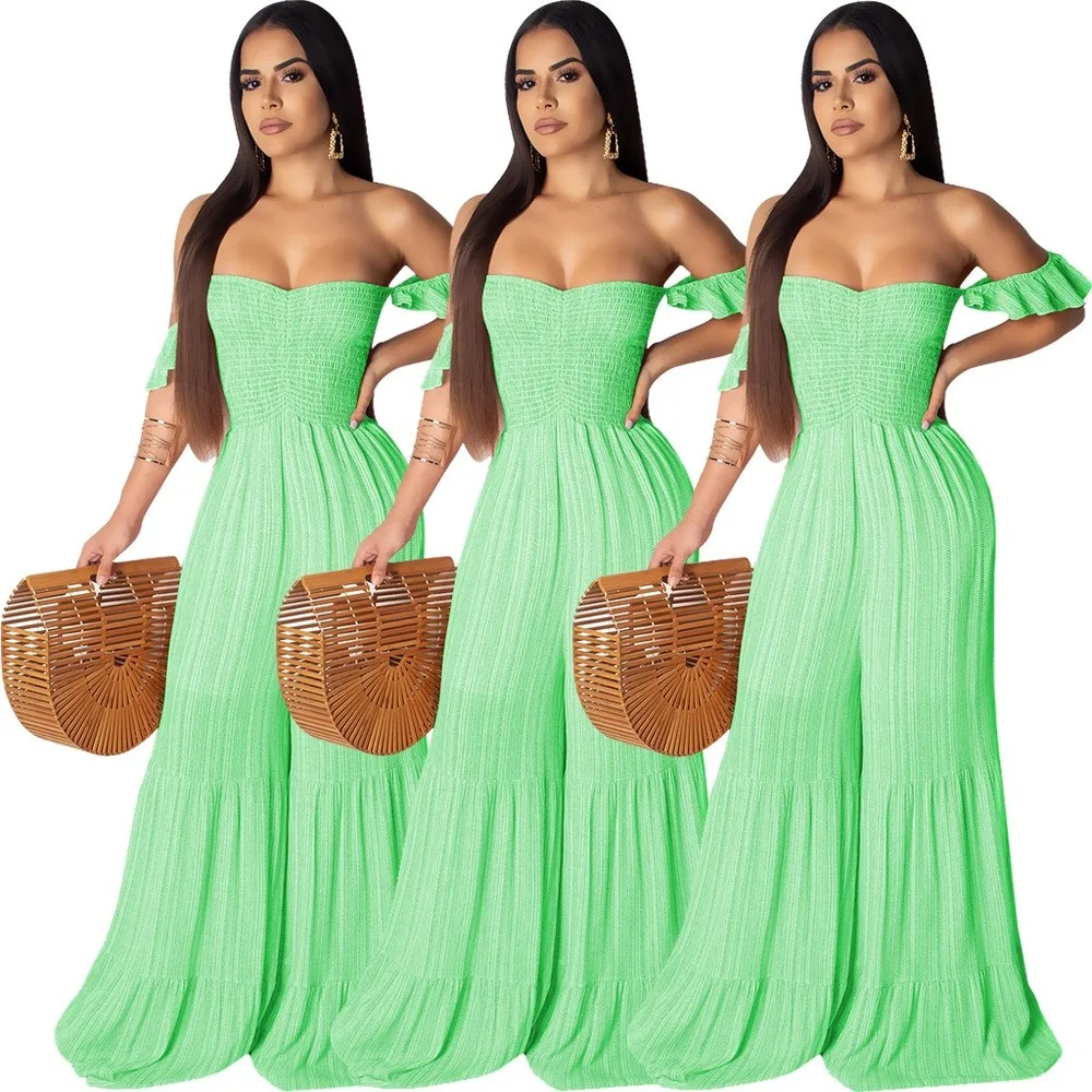 Women Sexy Off Shoulder Maxi Jumpsuit Casual Long Party Bohemian Clothes Clothes Vintage Striped Chiffon Womans Jumpsuits 2020
Women Sexy Off Shoulder Maxi Jumpsuit Casual Long Party Bohemian Clothes Clothes Vintage Striped Chiffon Womans Jumpsuits 2020