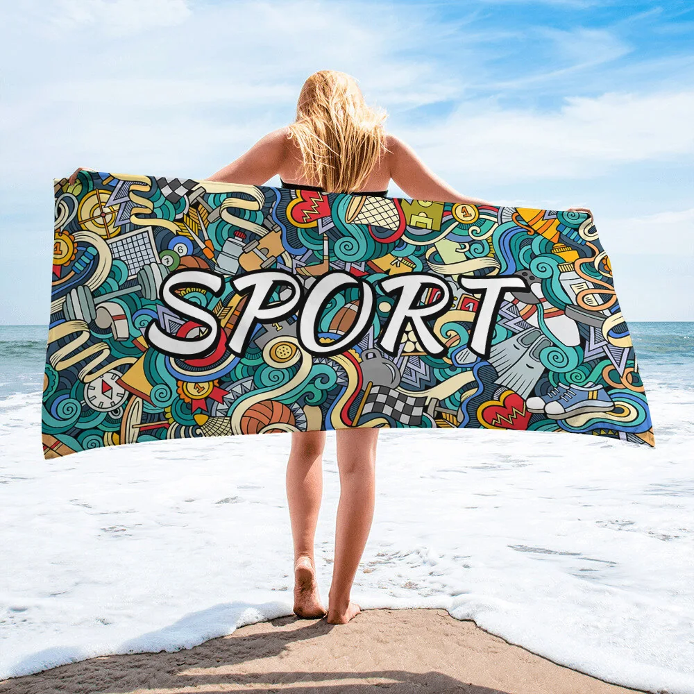 Sport Abstract Printing Beach Towel Super Soft Water Absorbent Sand Free Bath Towel Shawl for Bathroom Swimming
Sport Abstract Printing Beach Towel Super Soft Water Absorbent Sand Free Bath Towel Shawl for Bathroom Swimming