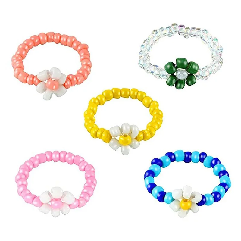 New Summer Korean Colorful Transparent Handmade Beads Love Flower Rings For Women Girl Party Vacation Aesthetic Jewelry Gifts
New Summer Korean Colorful Transparent Handmade Beads Love Flower Rings For Women Girl Party Vacation Aesthetic Jewelry Gifts