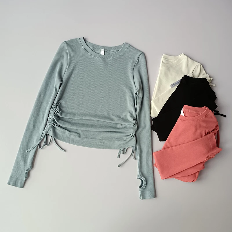 Sexy Women long sleeve Sport Shirt Lacing Solid Color High Elastic Yoga Top Running Breathable Sports T-Shirts Gym Wear Tops
Sexy Women long sleeve Sport Shirt Lacing Solid Color High Elastic Yoga Top Running Breathable Sports T-Shirts Gym Wear Tops