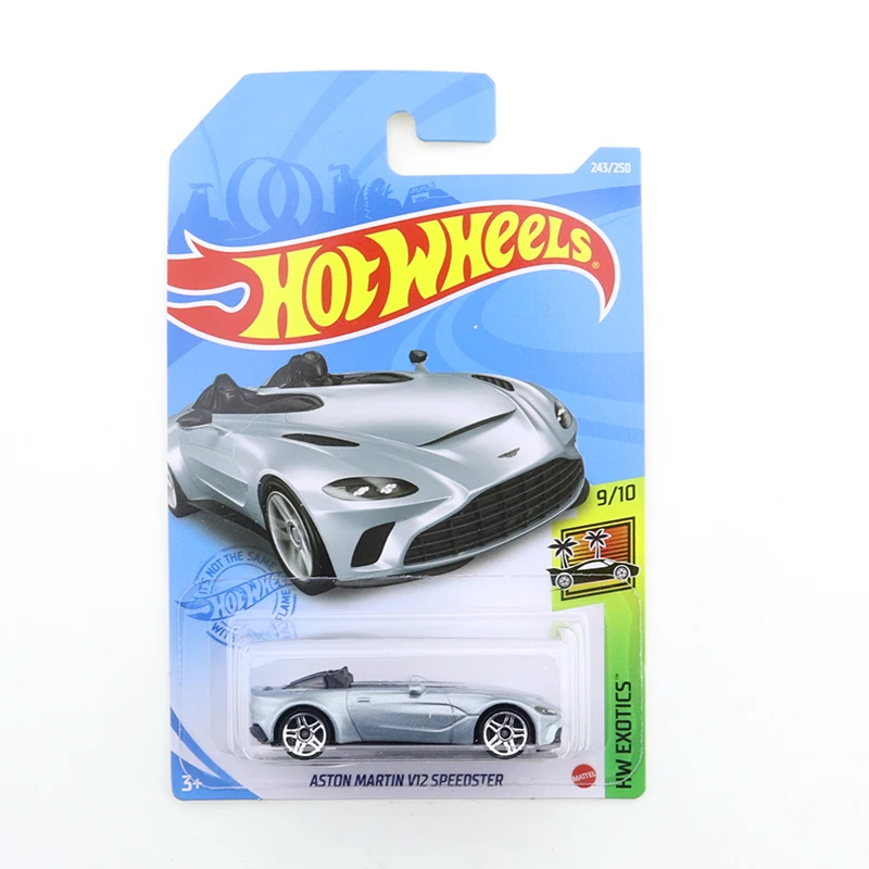 2021-243 Hot Wheels ASTON MARTIN V12 SPEEOSTER Mini Alloy Coupe 1/64 Metal Diecast Model Car Kids Toys Gift