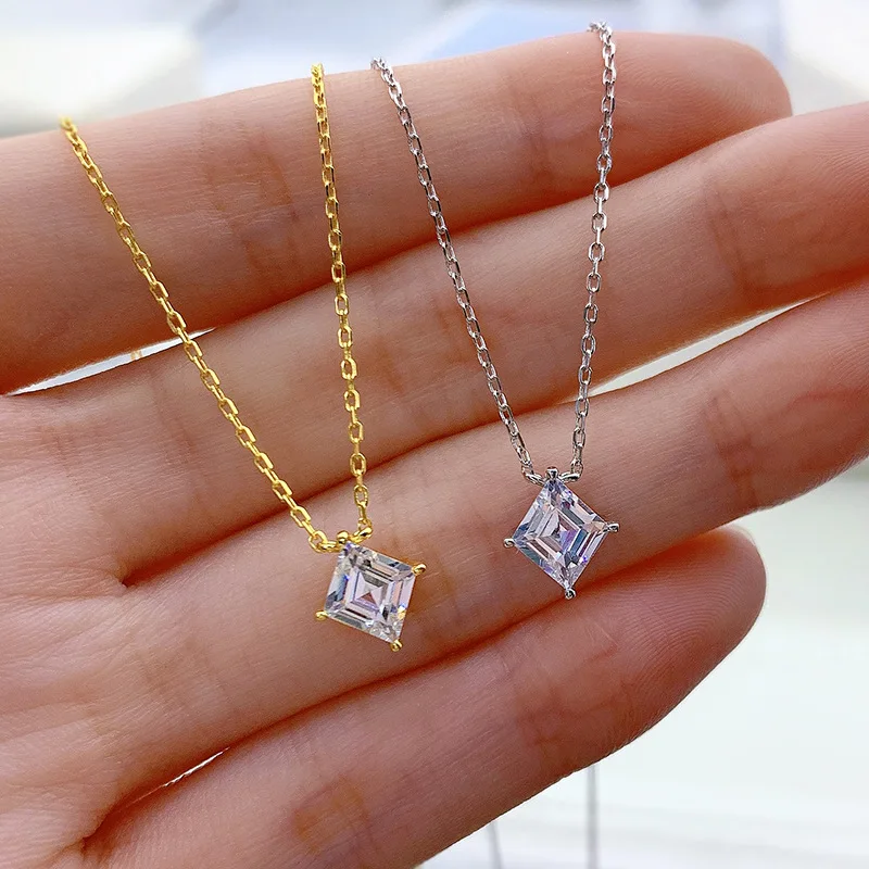 925 Sterling Silver Gold White Diamond Shape Overlapping Clavicle Chain Necklace For Women Sparkling Wedding Party Fine Jewelry
925 Sterling Silver Gold White Diamond Shape Overlapping Clavicle Chain Necklace For Women Sparkling Wedding Party Fine Jewelry