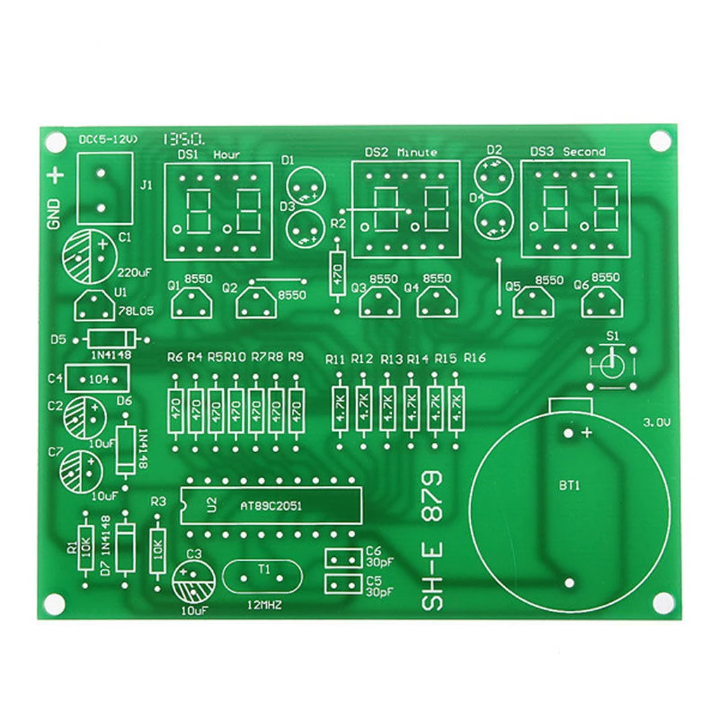 DIY Kits 6 Bits Digital Electronic Clock Electronic Production Suite Set