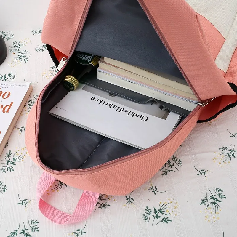 4 pcs sets Casual Backpacks canvas Schoolbags For Teenager Girls Women Backpack Contrast Color Kawaii Student Kids Shoulder Bags
4 pcs sets Casual Backpacks canvas Schoolbags For Teenager Girls Women Backpack Contrast Color Kawaii Student Kids Shoulder Bags