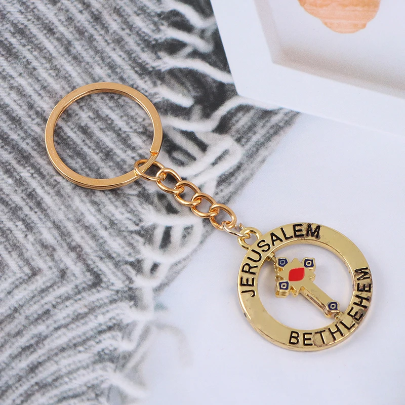 1PC Jerusalem Bethlehem Key Chain Jesus Cross Key Car Keychain Christmas Gift Bag Accessories Handbag Pendant 
1PC Jerusalem Bethlehem Key Chain Jesus Cross Key Car Keychain Christmas Gift Bag Accessories Handbag Pendant