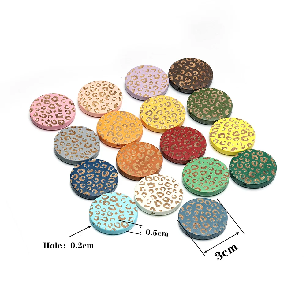 20Pcs 30mm Natural Wood Beads Leopard Pattern Round Flat Straight Hole Fashion Beads for Jewelry Making DIY Earring Accessories
20Pcs 30mm Natural Wood Beads Leopard Pattern Round Flat Straight Hole Fashion Beads for Jewelry Making DIY Earring Accessories