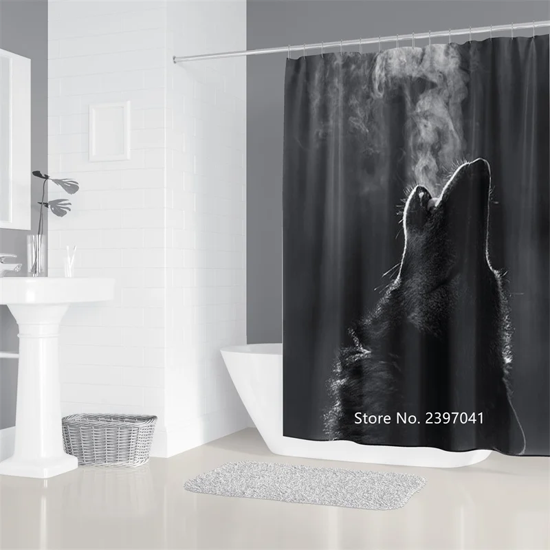 Fashion Nordic Wind Waterproof and Mildewproof Shower Curtain Animal Natural Scenery Tree Bathroom Mildewproof Partition Curtain 
Fashion Nordic Wind Waterproof and Mildewproof Shower Curtain Animal Natural Scenery Tree Bathroom Mildewproof Partition Curtain