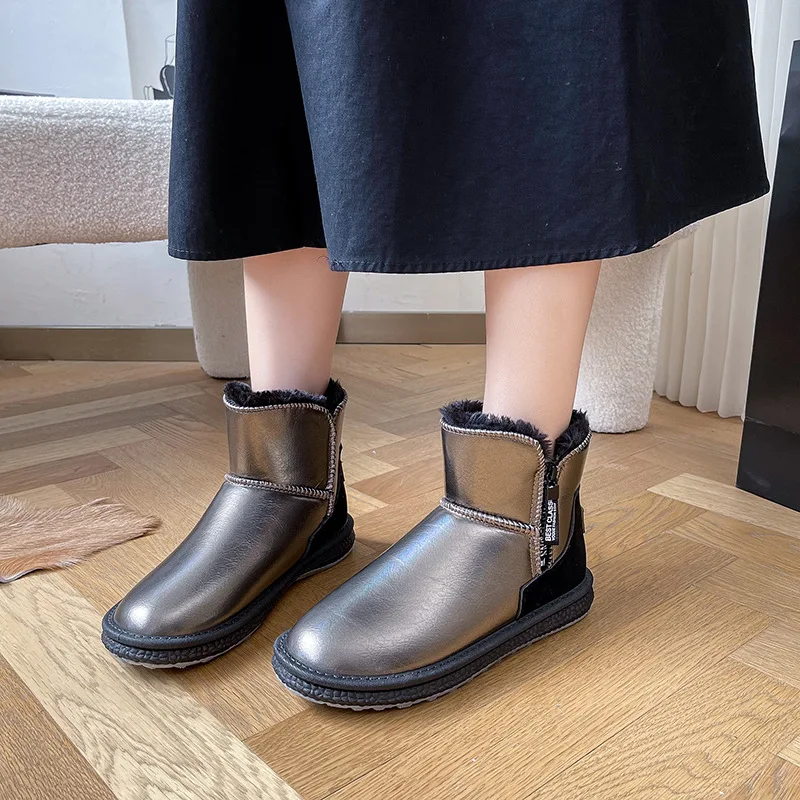 2021 New Winter Plus Velvet Pu Waterproof Mid-tube Snow Boots Thick Warm Women's Boots 35-40 Flat-heeled Cotton Shoes
2021 New Winter Plus Velvet Pu Waterproof Mid-tube Snow Boots Thick Warm Women's Boots 35-40 Flat-heeled Cotton Shoes