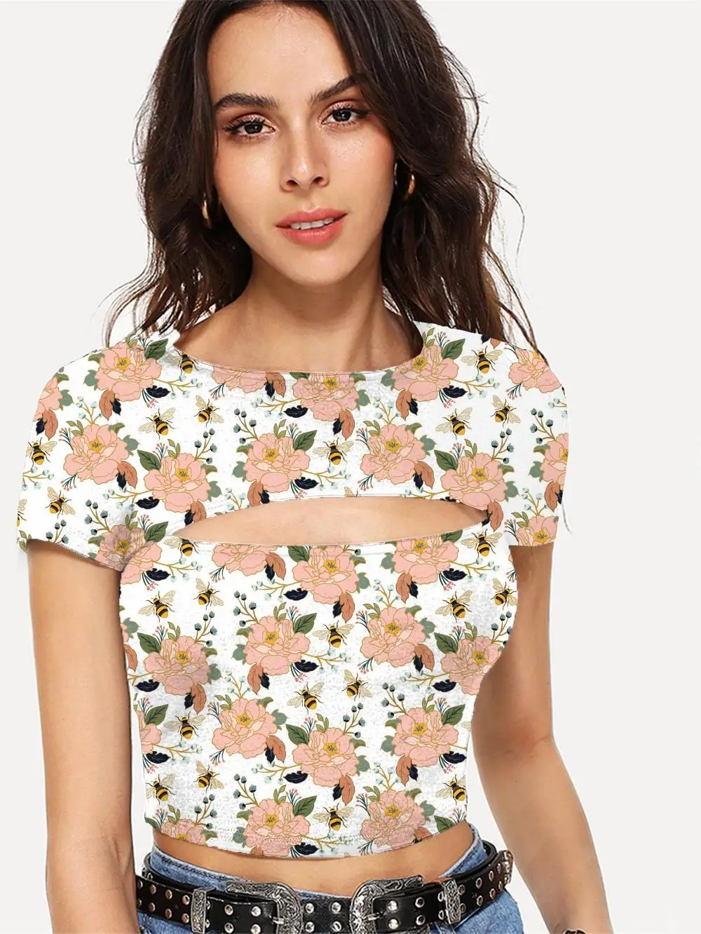 Somepet Bee T shirt Women Flower Tshirt Printed Animal Hollow Out T shirts Harajuku Tshirts Casual Short Sleeve Sexy Short Style
Somepet Bee T shirt Women Flower Tshirt Printed Animal Hollow Out T shirts Harajuku Tshirts Casual Short Sleeve Sexy Short Style