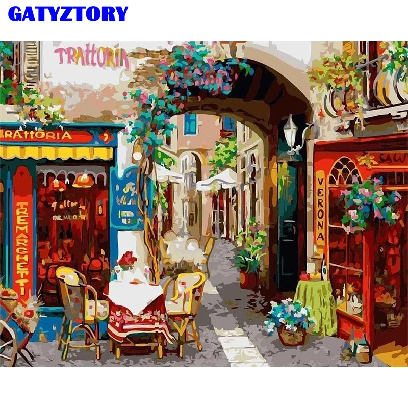 GATYZTORY Frame DIY Oil Painting Landscape Street Painting By Numbers Kits Acrylic Canvas Painting Wall Art For Home Decor
GATYZTORY Frame DIY Oil Painting Landscape Street Painting By Numbers Kits Acrylic Canvas Painting Wall Art For Home Decor