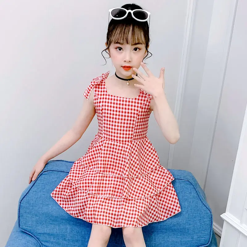 Girls Dress Summer New Girls of Plaid Cake Dress 11 Fashion Suspender Sweet Princess Dress 2 Children's Clothing 12 Clothes 2021
Girls Dress Summer New Girls of Plaid Cake Dress 11 Fashion Suspender Sweet Princess Dress 2 Children's Clothing 12 Clothes 2021