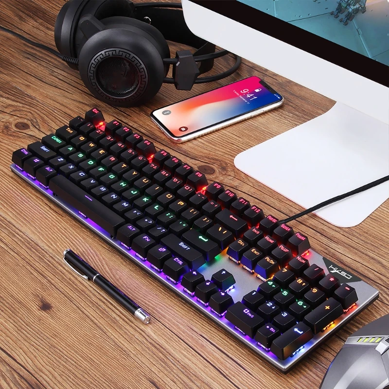 104 keys Wired Gaming Keyboard and Mouse Combo RGB Mix Backlit Multimedia Keys Gaming Mouse 6400 DPI for Windows Gamer
104 keys Wired Gaming Keyboard and Mouse Combo RGB Mix Backlit Multimedia Keys Gaming Mouse 6400 DPI for Windows Gamer