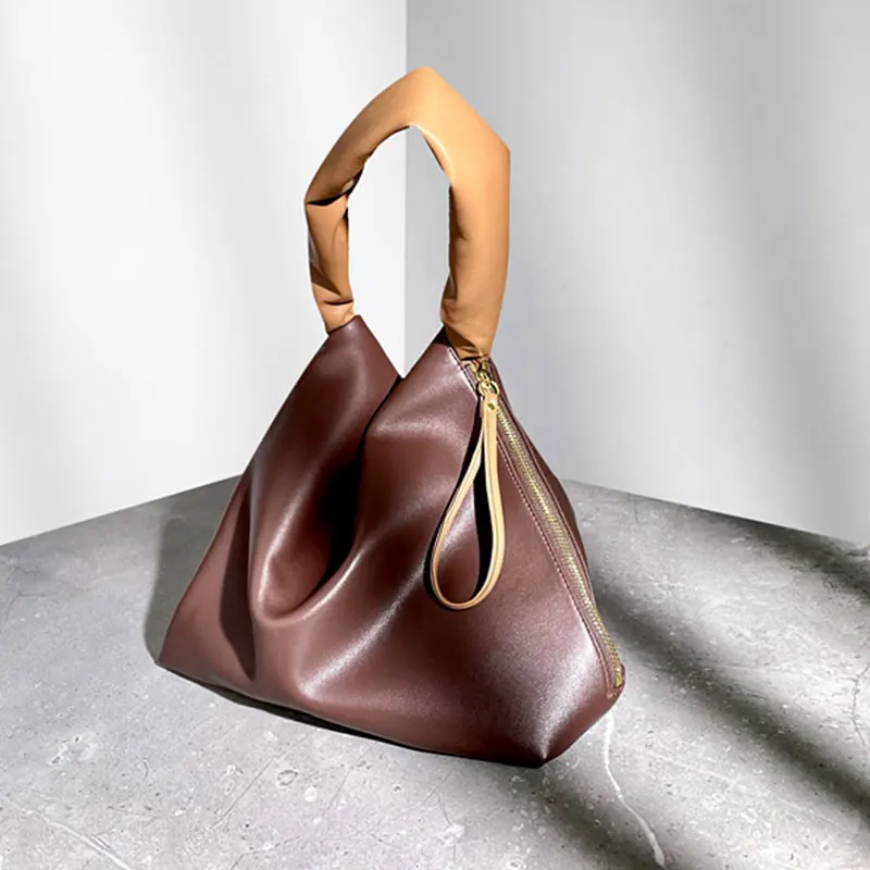 FIRMRANCH Korea Lazy Style Contrast Color Design Soft Cowhide Top-Quality Shoulder Tote Women's Large-Capacity Underarm Bag Hobo
FIRMRANCH Korea Lazy Style Contrast Color Design Soft Cowhide Top-Quality Shoulder Tote Women's Large-Capacity Underarm Bag Hobo
