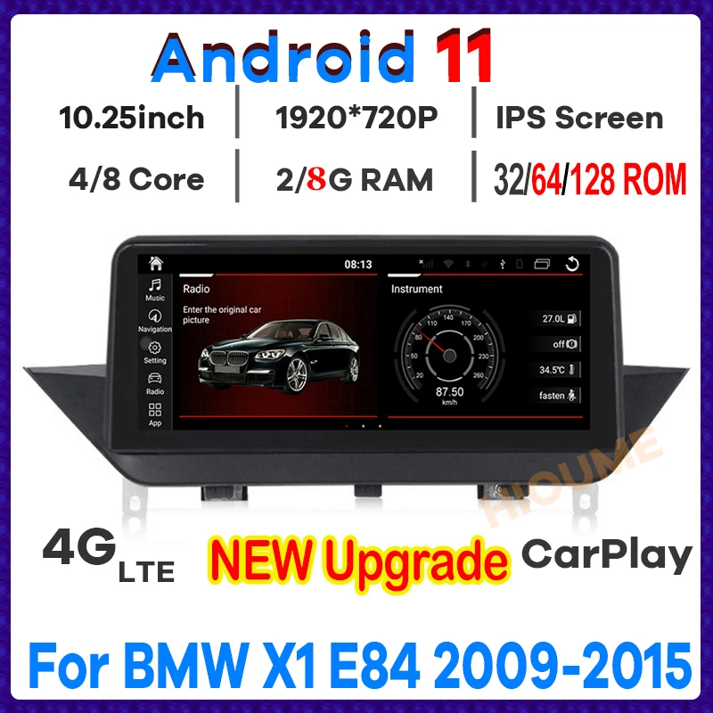10.25" 8Core 8+128G Android 11 Car Multimedia Player Radio Stereo Head Unit WiFi 4G LTE GPS Navigation for BMW X1 E84 2009-2015
10.25" 8Core 8+128G Android 11 Car Multimedia Player Radio Stereo Head Unit WiFi 4G LTE GPS Navigation for BMW X1 E84 2009-2015