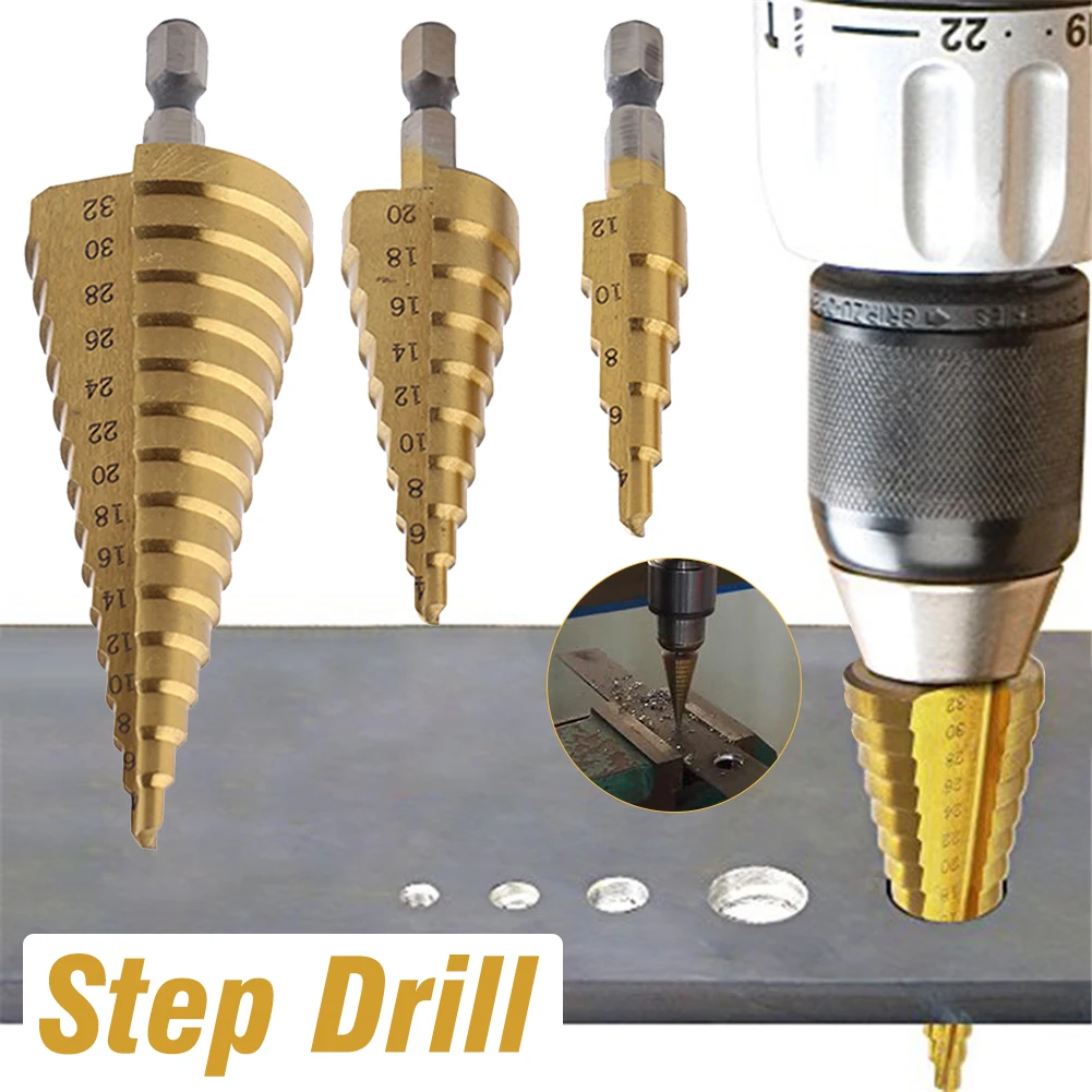 3 IN 1 HSS 4241 Hex Shank Step Drill Bit 4-32 4-20 4-12 Twist Drills For Iron Plate Aluminum Plate PVC Drilling Tools Set
3 IN 1 HSS 4241 Hex Shank Step Drill Bit 4-32 4-20 4-12 Twist Drills For Iron Plate Aluminum Plate PVC Drilling Tools Set