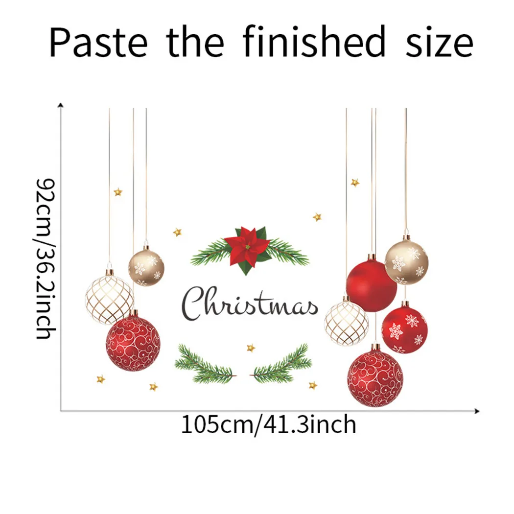Noel Wall Decoration Stickers Christmas Red Ball Golden Ball Ornaments Wall Sticker Shop Decor Christmas Decorations For Home
Noel Wall Decoration Stickers Christmas Red Ball Golden Ball Ornaments Wall Sticker Shop Decor Christmas Decorations For Home