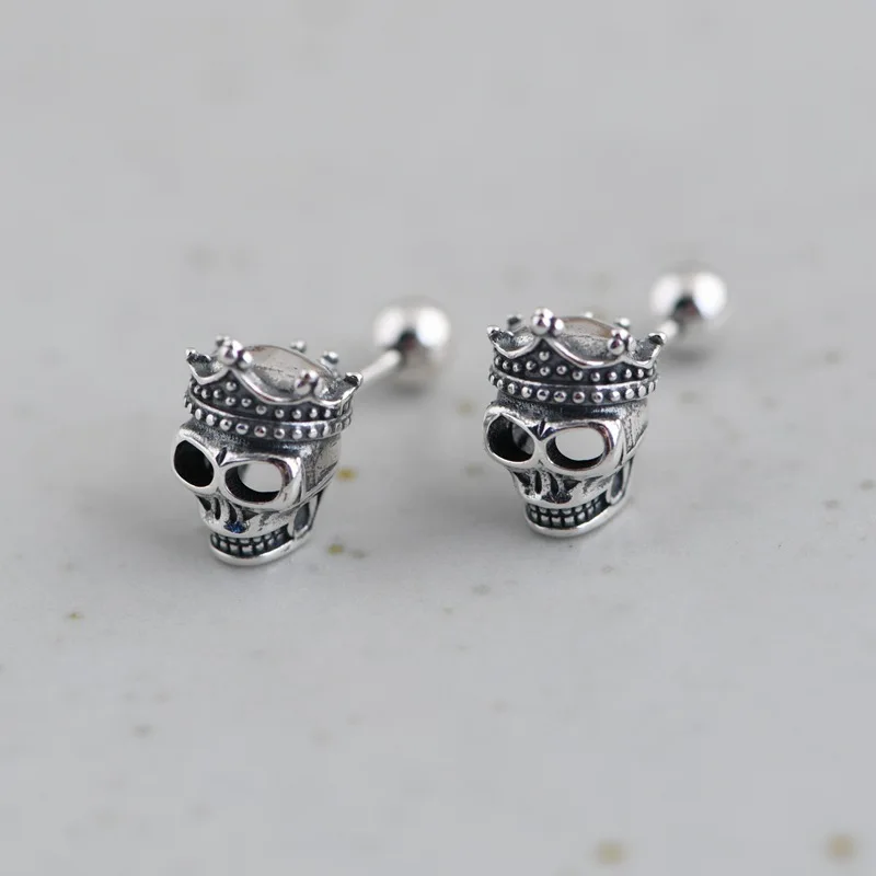 FNJ Punk Skull Earrings 925 Silver Original Pure S925 Sterling Silver Stud Earring Women Jewelry
FNJ Punk Skull Earrings 925 Silver Original Pure S925 Sterling Silver Stud Earring Women Jewelry