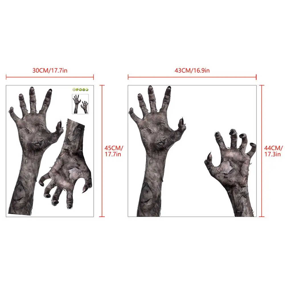 3D Wall Sticker Halloween Decoration Ghost Hand Horror Decals Removable Self-adhesive PVC Scary Wall Stickers Mural Door Decor
3D Wall Sticker Halloween Decoration Ghost Hand Horror Decals Removable Self-adhesive PVC Scary Wall Stickers Mural Door Decor