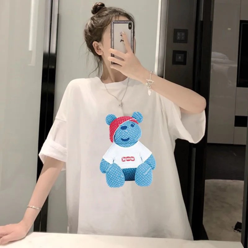 Cartoon Printed Ins Short-sleeved T-shirt Female Students Loose 2021 Summer New Tide Top Couple Half-sleeved Athletic Shirts
Cartoon Printed Ins Short-sleeved T-shirt Female Students Loose 2021 Summer New Tide Top Couple Half-sleeved Athletic Shirts