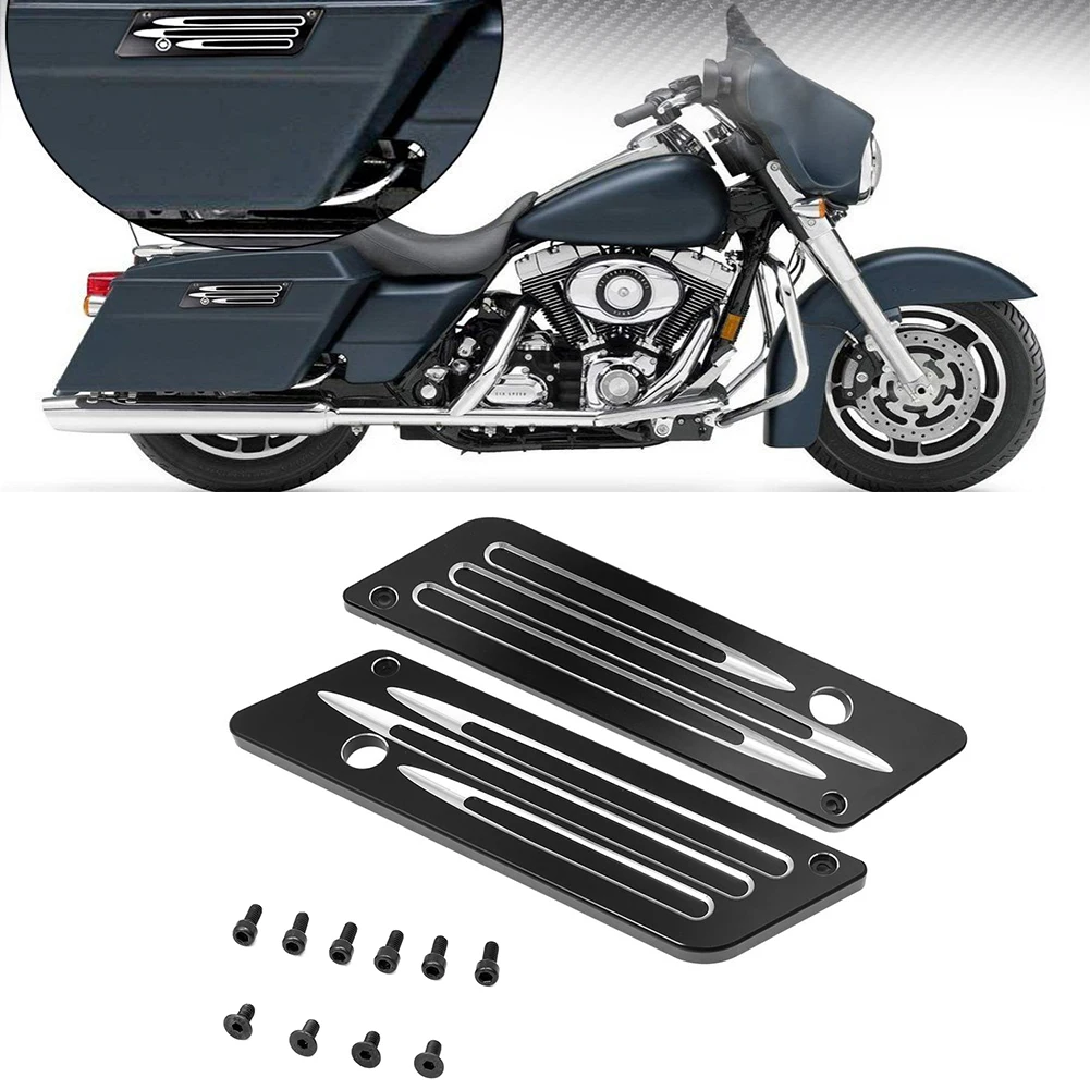 2PCS Black Motorcycle Saddlebag Latch Cover Cut CNC Aluminum Fit For Harley Touring Electra Street Glide Road King 1993-2013
2PCS Black Motorcycle Saddlebag Latch Cover Cut CNC Aluminum Fit For Harley Touring Electra Street Glide Road King 1993-2013