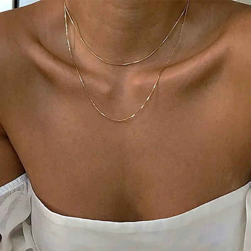 Kpop Women Neck Chain Gold Color Choker Necklaces Thin Chain On The Neck Minimalist Pendant Jewelry 2021 Chocker Collar For Girl
Kpop Women Neck Chain Gold Color Choker Necklaces Thin Chain On The Neck Minimalist Pendant Jewelry 2021 Chocker Collar For Girl