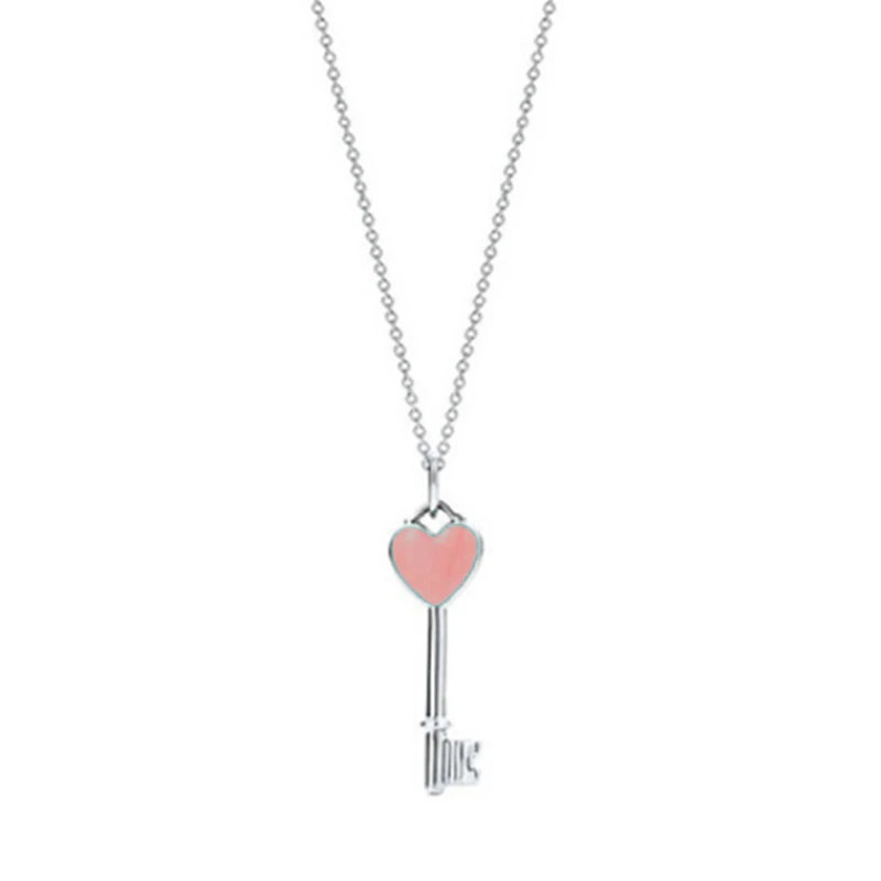 Classic Fashion 1:1 925 Sterling Silver Heart-shaped Key Pendant Necklace Lady Logo Classic Enamel Jewelry Valentine's Day Gift
Classic Fashion 1:1 925 Sterling Silver Heart-shaped Key Pendant Necklace Lady Logo Classic Enamel Jewelry Valentine's Day Gift