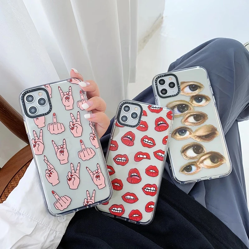 Funny Sexy Lips Eye Middle Finger Soft Silicon Phone Case for Apple Iphone 7 8 X XS XR MAX 11 Pro Plus 12 MiNi Cover Fundas
Funny Sexy Lips Eye Middle Finger Soft Silicon Phone Case for Apple Iphone 7 8 X XS XR MAX 11 Pro Plus 12 MiNi Cover Fundas
