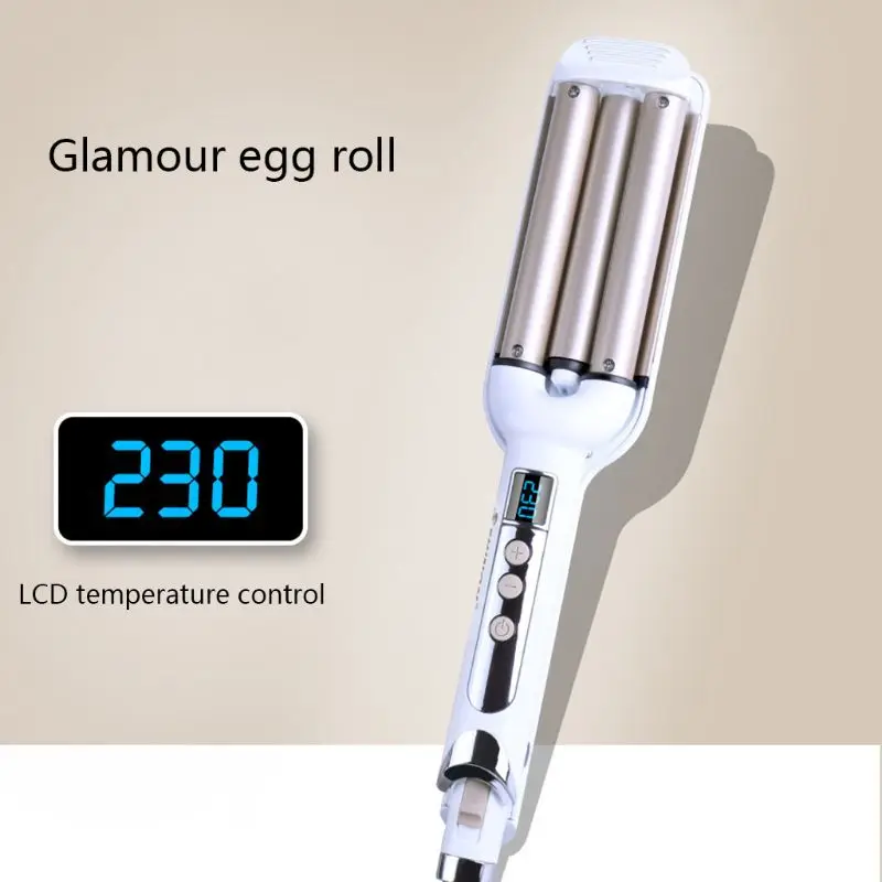 Pro Ceramic Triple Barrel Hair Wave Waver Curling Iron Curler EU Plug Styling Tools 875C
Pro Ceramic Triple Barrel Hair Wave Waver Curling Iron Curler EU Plug Styling Tools 875C