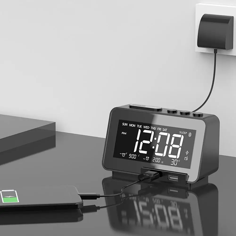 Alarm Clock Speaker Multifunction Wireless Small USB Charging LCD Display Digital Automatic Shutdown Clock Desktop Decoration
Alarm Clock Speaker Multifunction Wireless Small USB Charging LCD Display Digital Automatic Shutdown Clock Desktop Decoration