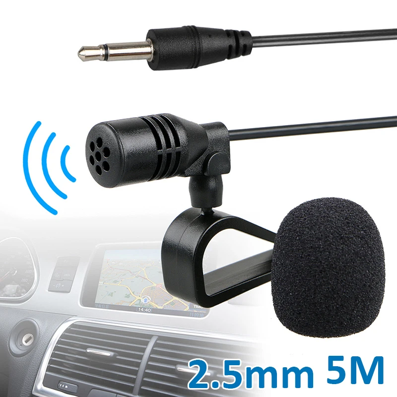 Car Microphone For Radio GPS Audio DVD External Mic 2.5mm Connector 5m Cable Brand New And High Quality
Car Microphone For Radio GPS Audio DVD External Mic 2.5mm Connector 5m Cable Brand New And High Quality