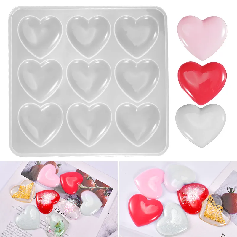 Love Heart Shape Nine Grid UV Epoxy Cake Resin Molds Pendant Crafts Silicone Mirror Mold for Jewelry Making Findings Accessories
Love Heart Shape Nine Grid UV Epoxy Cake Resin Molds Pendant Crafts Silicone Mirror Mold for Jewelry Making Findings Accessories